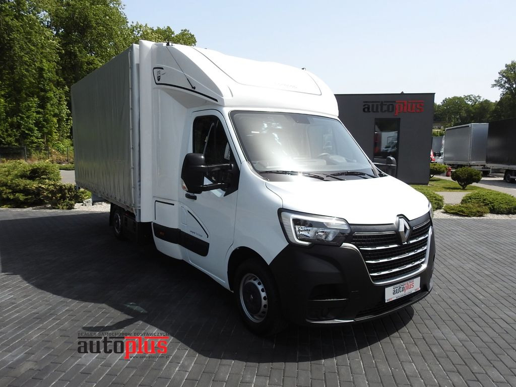 Renault MASTER PRITSCHE PLANE 10 PALETTEN WEBASTO - شاحنة ستارة جانبية, الشاحنات الصغيرة كابينة مزدوجة: صورة 1 Renault MASTER PRITSCHE PLANE 10 PALETTEN WEBASTO - شاحنة ستارة جانبية, الشاحنات الصغيرة كابينة مزدوجة: صورة 1