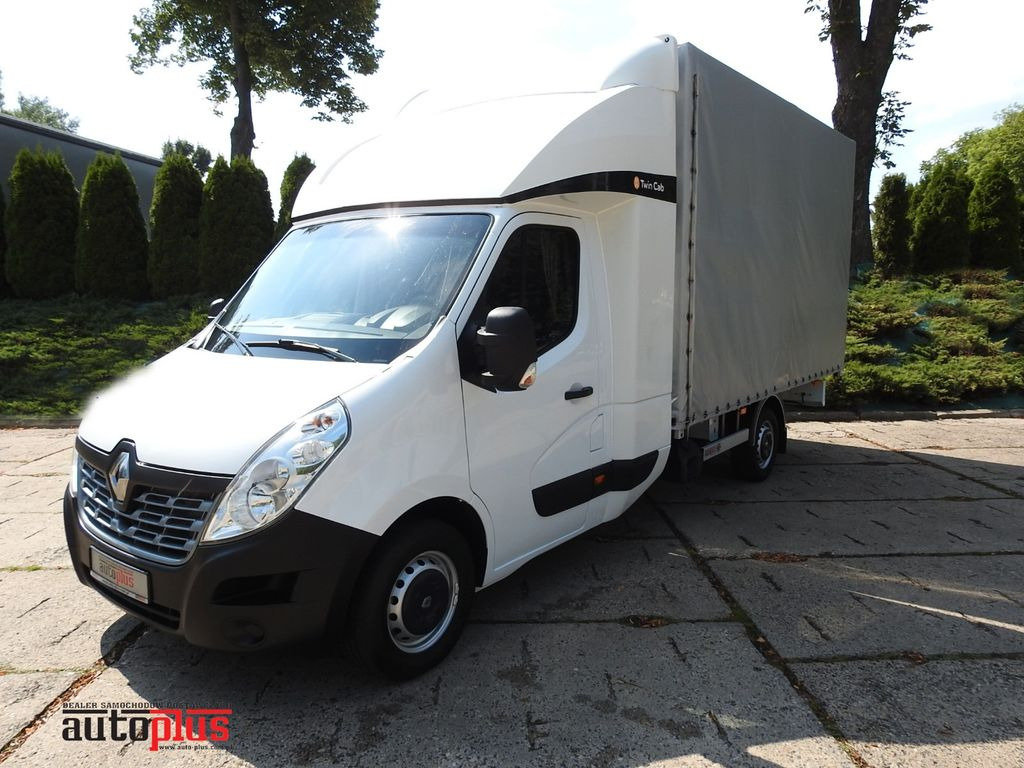 Renault MASTER PRITSCHE PLANE 8 PALETTEN WEBASTO A/C - شاحنة ستارة جانبية, الشاحنات الصغيرة كابينة مزدوجة: صورة 1 Renault MASTER PRITSCHE PLANE 8 PALETTEN WEBASTO A/C - شاحنة ستارة جانبية, الشاحنات الصغيرة كابينة مزدوجة: صورة 1