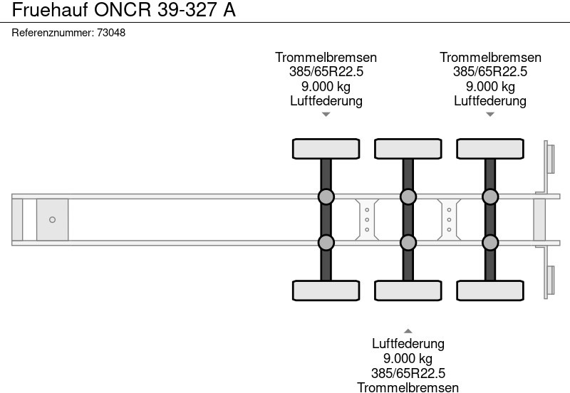 نصف مقطورة مسطحة Fruehauf ONCR 39-327 A: صورة 10