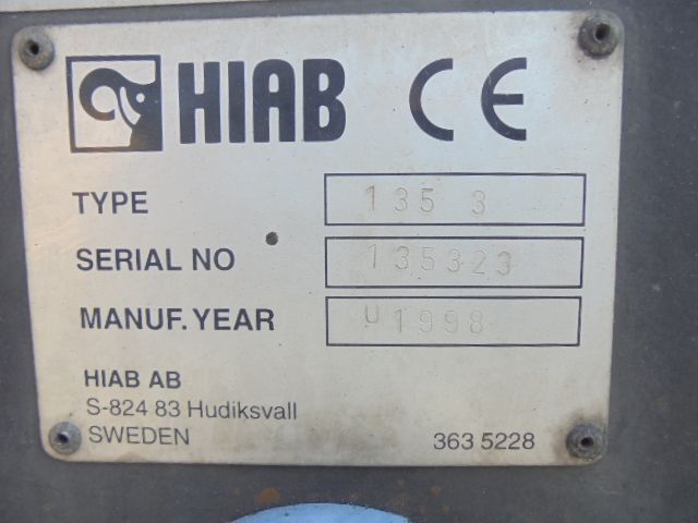 Hiab 135/3 - شاحنات مسطحة, شاحنة كرين: صورة 4 Hiab 135/3 - شاحنات مسطحة, شاحنة كرين: صورة 4