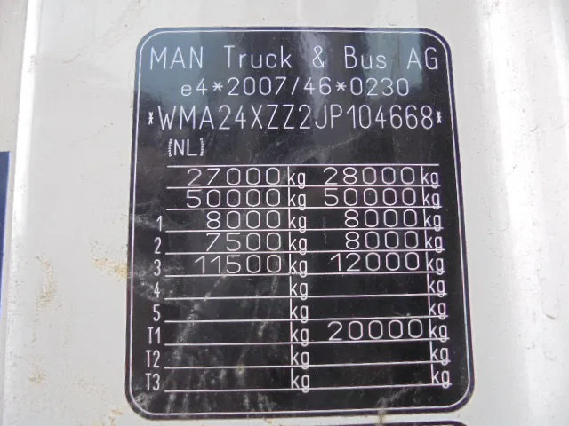 وحدة جر MAN TGX 26.500 XXL 6X2 NIEUW TYPE TACHOGRAAF: صورة 19