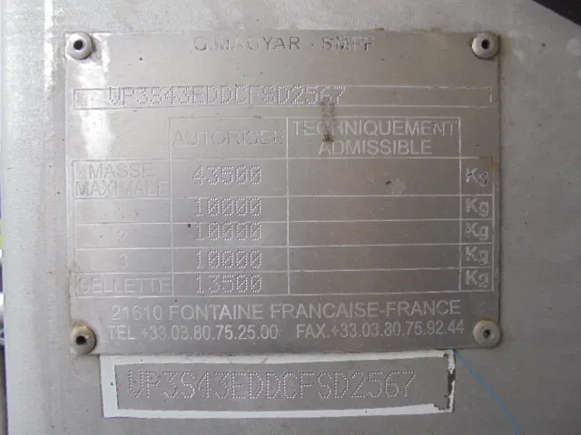 نصف مقطورة صهريج Magyar S43 EDD: صورة 18 نصف مقطورة صهريج Magyar S43 EDD: صورة 18