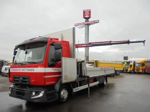 Renault Midlum 240 D12 - شاحنات مسطحة, شاحنة كرين: صورة 1 Renault Midlum 240 D12 - شاحنات مسطحة, شاحنة كرين: صورة 1