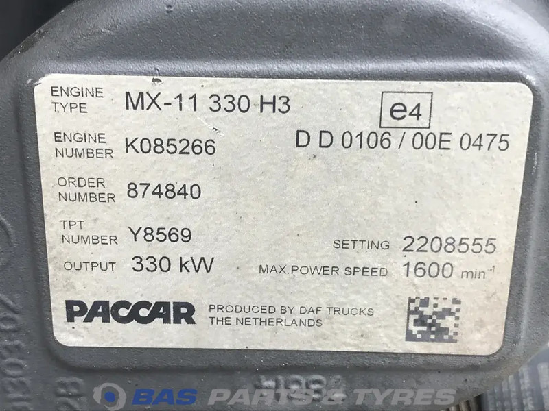 DAF CF Euro 6 Motor DAF MX11 330 H3 2125761 - محرك - شاحنة: صورة 5 DAF CF Euro 6 Motor DAF MX11 330 H3 2125761 - محرك - شاحنة: صورة 5