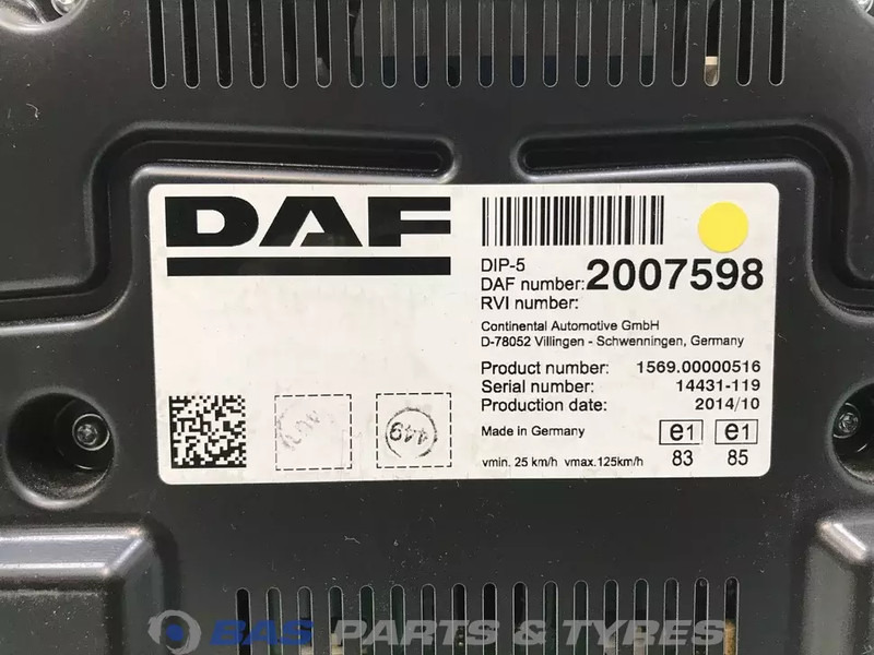 DAF XF106 Instrumentenpaneel DAF 1958084 - لوحة القيادة - شاحنة: صورة 3 DAF XF106 Instrumentenpaneel DAF 1958084 - لوحة القيادة - شاحنة: صورة 3