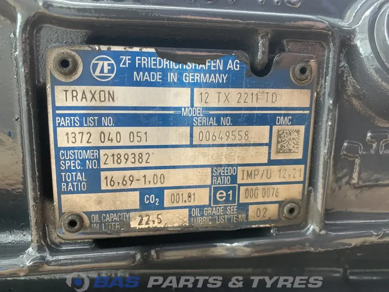ZF XF106 DAF 12TX2211 TD TraXon Versnellingsbak 2021010R - صندوق التروس - شاحنة: صورة 5 ZF XF106 DAF 12TX2211 TD TraXon Versnellingsbak 2021010R - صندوق التروس - شاحنة: صورة 5