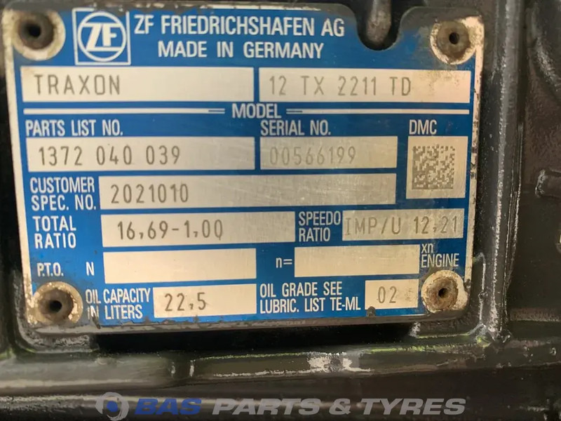 ZF XF106 DAF 12TX2211 TD TraXon Versnellingsbak 2134274 - صندوق التروس - شاحنة: صورة 5 ZF XF106 DAF 12TX2211 TD TraXon Versnellingsbak 2134274 - صندوق التروس - شاحنة: صورة 5
