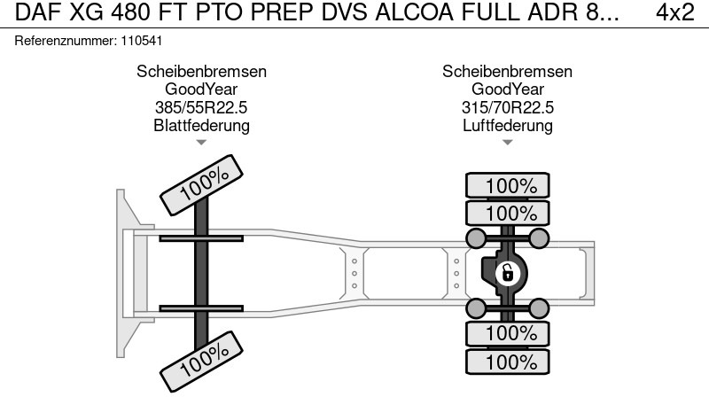 DAF XG 480 FT PTO PREP DVS ALCOA FULL ADR 845L+340L TANK - COMING SOON - وحدة جر: صورة 2 DAF XG 480 FT PTO PREP DVS ALCOA FULL ADR 845L+340L TANK - COMING SOON - وحدة جر: صورة 2