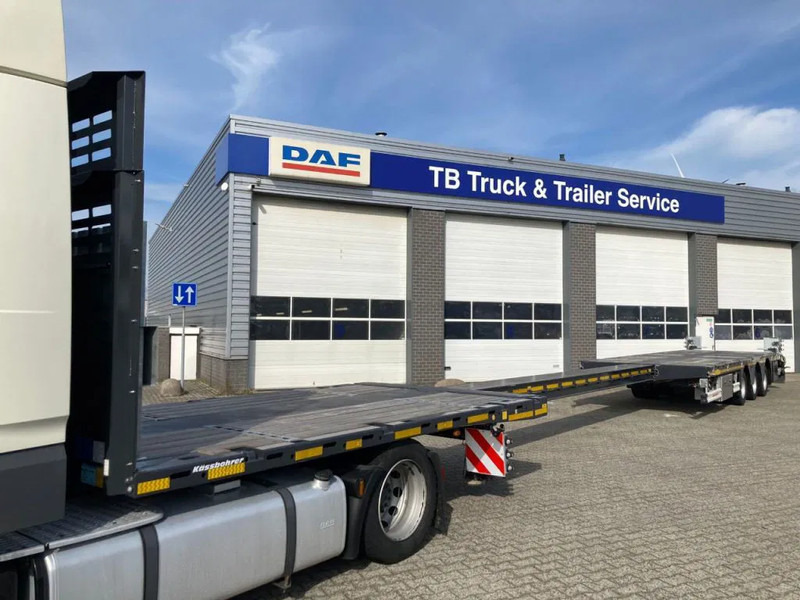 Kässbohrer SPA M3 / 1N - 18 / 27 Heavy Duty uitschuifbare vlakke mega trailer met liftas, rongen en oprijplaten - نصف مقطورة صندوق مغلق: صورة 4 Kässbohrer SPA M3 / 1N - 18 / 27 Heavy Duty uitschuifbare vlakke mega trailer met liftas, rongen en oprijplaten - نصف مقطورة صندوق مغلق: صورة 4