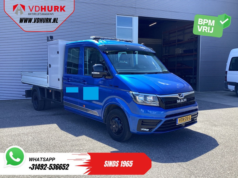 MAN TGE 50 2.0 180 pk DC Dubbel Cabine BPM VRIJ! Open Laadbak/ 7 Pers./ Dubbel Lucht/ Adapt. Cruise/ 3.5t Trekverm./ Tacho/ Gev.Stoel/ C - شاحنة مفتوحة, الشاحنات الصغيرة كابينة مزدوجة: صورة 1 MAN TGE 50 2.0 180 pk DC Dubbel Cabine BPM VRIJ! Open Laadbak/ 7 Pers./ Dubbel Lucht/ Adapt. Cruise/ 3.5t Trekverm./ Tacho/ Gev.Stoel/ C - شاحنة مفتوحة, الشاحنات الصغيرة كابينة مزدوجة: صورة 1