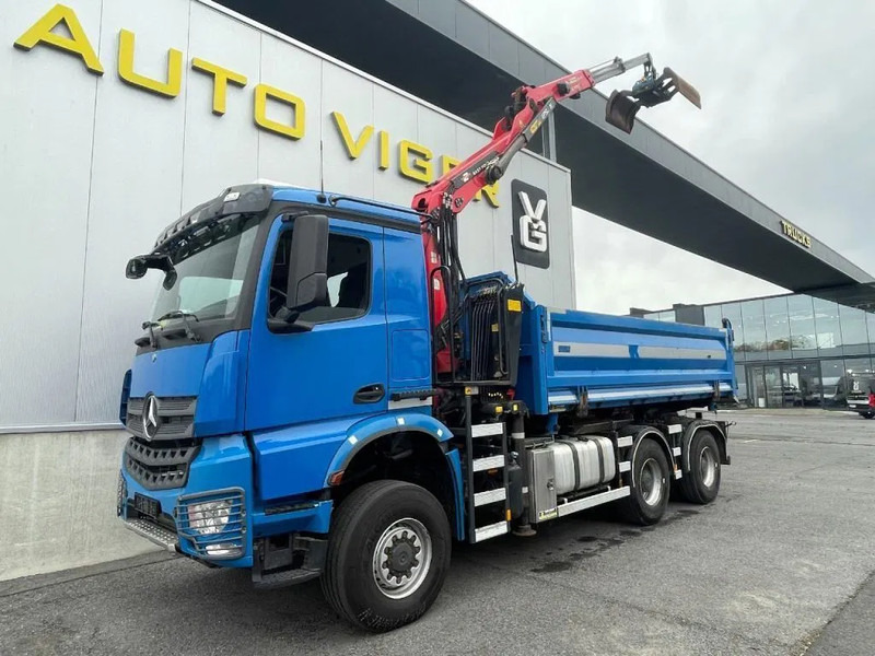 شاحنة قلاب, شاحنة كرين Mercedes-Benz Arocs 3342 *6x6*meegestuurd as*2zijdige kipper*Airco*Bluetooth: صورة 13
