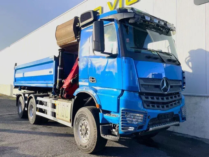 شاحنة قلاب, شاحنة كرين Mercedes-Benz Arocs 3342 *6x6*meegestuurd as*2zijdige kipper*Airco*Bluetooth: صورة 19