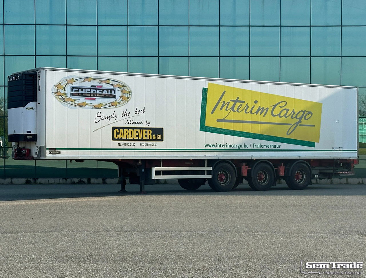 Renders Chereau Carrier Maxima 1300 Steering Axle Tail Lift Belgium Trailer - نصف مقطورة مُبرِّدة: صورة 1 Renders Chereau Carrier Maxima 1300 Steering Axle Tail Lift Belgium Trailer - نصف مقطورة مُبرِّدة: صورة 1