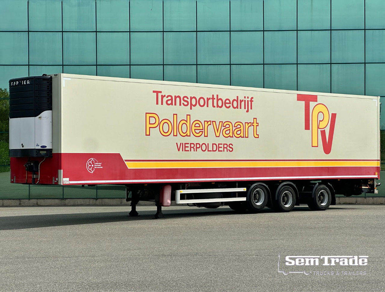 Samro 3-AS Stuuras 3 Tons Achtersluitklep - نصف مقطورة مُبرِّدة: صورة 1 Samro 3-AS Stuuras 3 Tons Achtersluitklep - نصف مقطورة مُبرِّدة: صورة 1