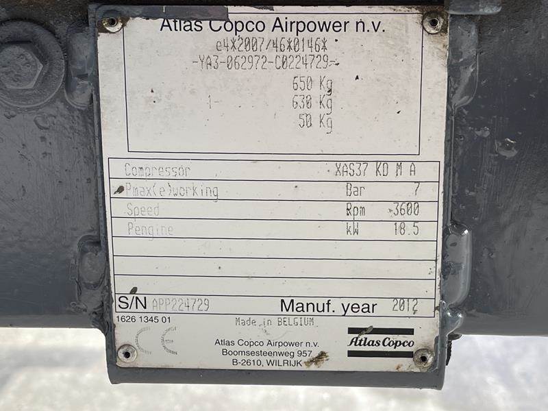 Atlas-Copco XAS 37 KD - الضاغط: صورة 4 Atlas-Copco XAS 37 KD - الضاغط: صورة 4
