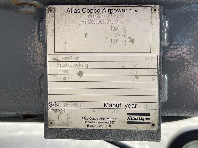 Atlas-Copco XAS 97 DD - N - الضاغط: صورة 5 Atlas-Copco XAS 97 DD - N - الضاغط: صورة 5