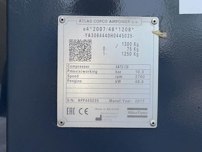 Atlas-Copco XATS 138 KD - N - الضاغط: صورة 5 Atlas-Copco XATS 138 KD - N - الضاغط: صورة 5