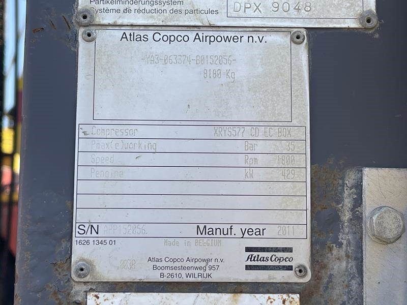 Atlas-Copco XRYS 577 CD - N - الضاغط: صورة 3 Atlas-Copco XRYS 577 CD - N - الضاغط: صورة 3