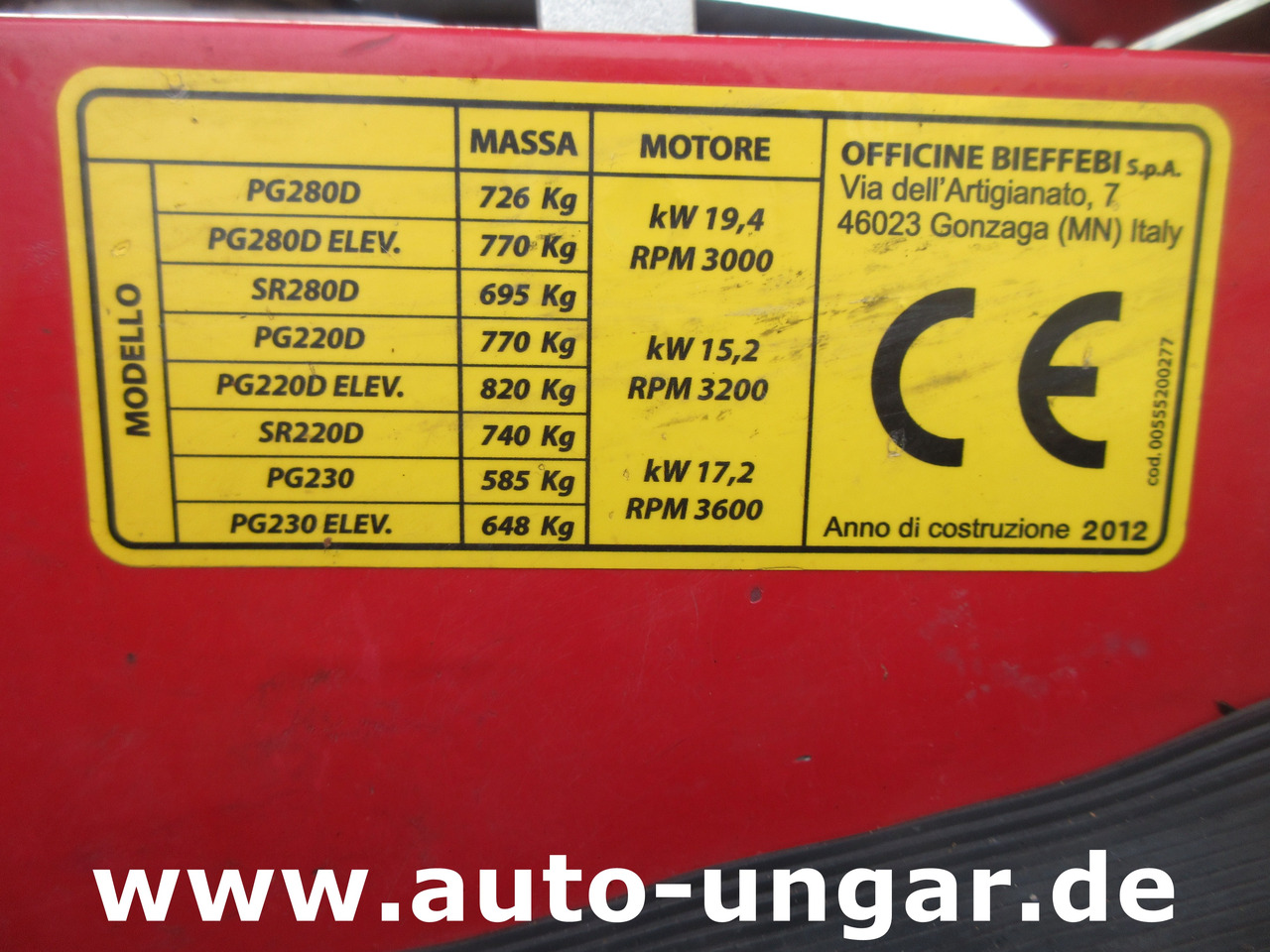 معدات تيبيس التبن Ferrari PG280D Hochentleerung Hydrostat Kubota Diesel Parkmäher Mäher: صورة 18