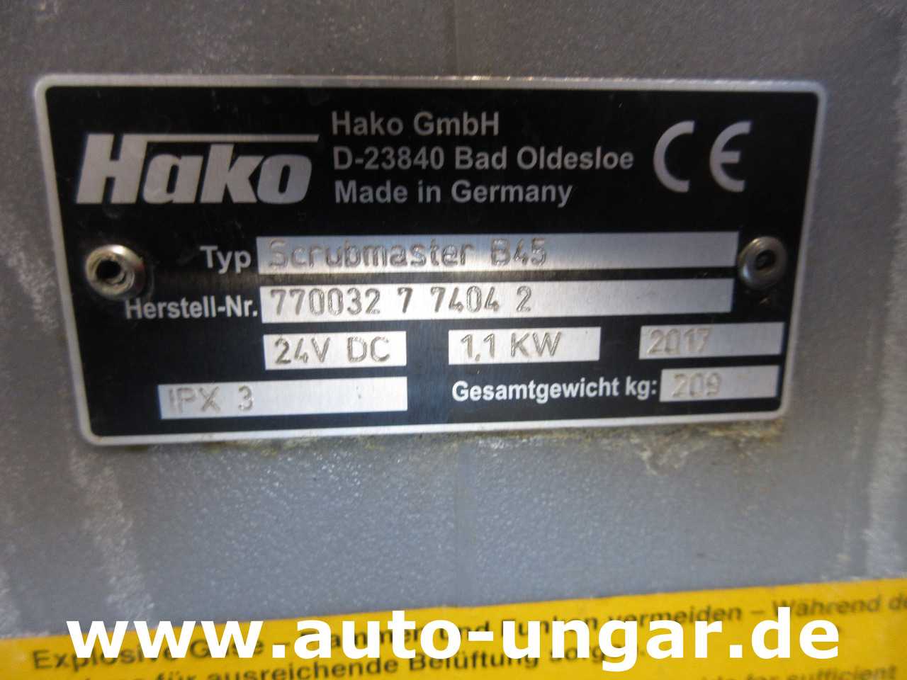 ماكينة فرك وتجفيف Hako B45 Scrubmaster Bj. 2017 Scheuersaugmaschine Hakomatic Bodenreiniger: صورة 9 ماكينة فرك وتجفيف Hako B45 Scrubmaster Bj. 2017 Scheuersaugmaschine Hakomatic Bodenreiniger: صورة 9