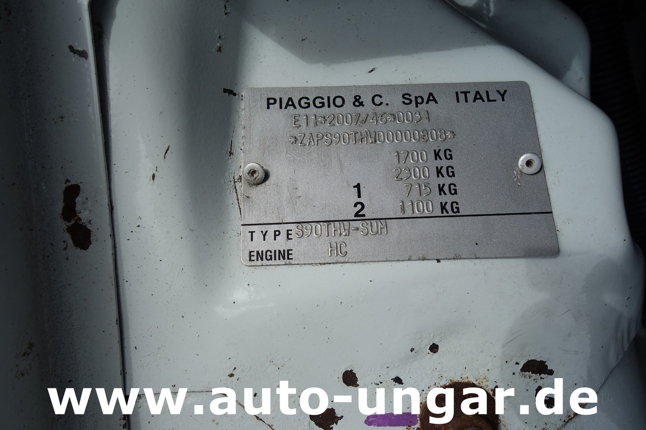 قلاب صغير Piaggio Porter S90 Kipper  Euro 4 AHK 65PS Benzin Motor Kommunalfahrzeug: صورة 17