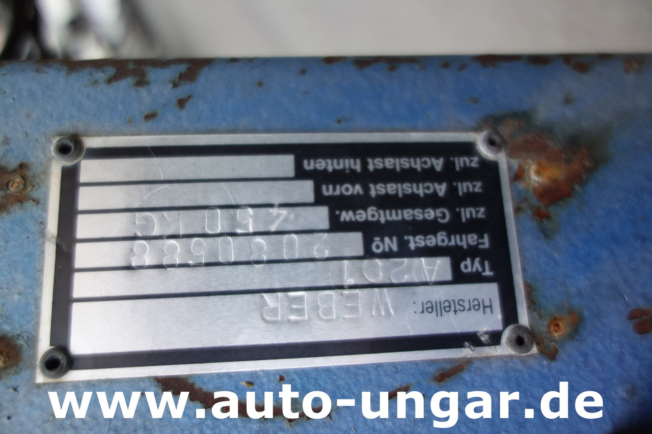 المقطورة الزراعية Weber A201 landwirtschaftlicher Anhänger 25km/h Trailer mit Zugöse: صورة 6