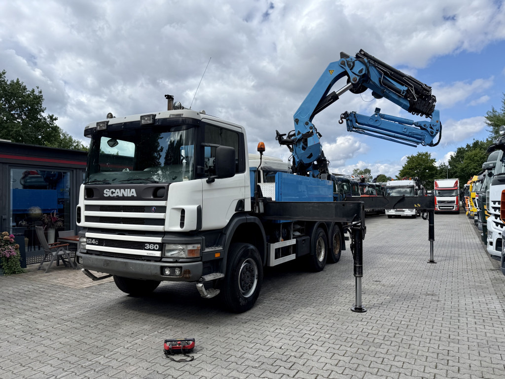 Scania P124 360 6X6 Palfinger 48000 bis 32 Meter - شاحنات مسطحة, شاحنة كرين: صورة 1 Scania P124 360 6X6 Palfinger 48000 bis 32 Meter - شاحنات مسطحة, شاحنة كرين: صورة 1