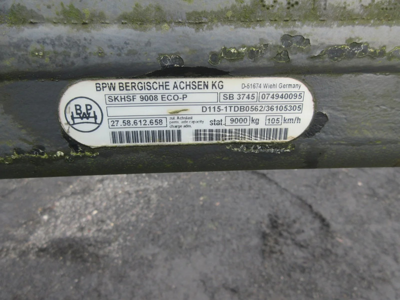 المحور و قطع الغيار - شاحنة BPW SKHSF 9008 ECO-P D115-1TDB0562 BPW AS: صورة 10