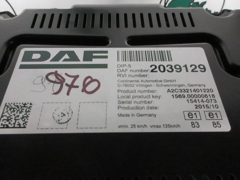 DAF 2039129 INSTRUMENTENPANEEL DAF CF XF EURO 6 - لوحة القيادة - شاحنة: صورة 5 DAF 2039129 INSTRUMENTENPANEEL DAF CF XF EURO 6 - لوحة القيادة - شاحنة: صورة 5