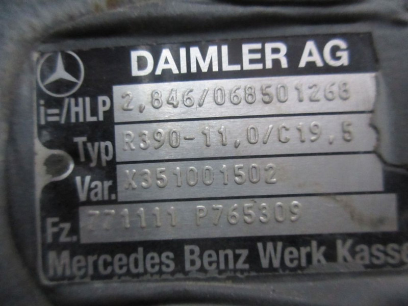 Mercedes-Benz A 000 350 43 03/ R390-11,0/C19.5 /TYPE 771111 RATIO 2,846/ ATEGO EURO 6 - صندوق التروس التفاضلية - شاحنة: صورة 5 Mercedes-Benz A 000 350 43 03/ R390-11,0/C19.5 /TYPE 771111 RATIO 2,846/ ATEGO EURO 6 - صندوق التروس التفاضلية - شاحنة: صورة 5