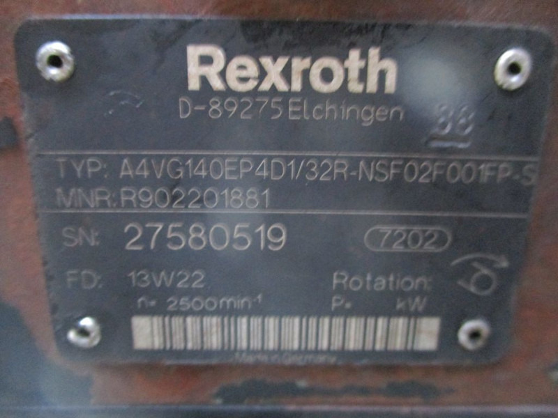 Rexroth A4VG14OEP4D132R-NSF02F001FP-S REXROTH POMP DAF 106 EURO 6 // 4X4 - نظام الهيدروليك - شاحنة: صورة 2 Rexroth A4VG14OEP4D132R-NSF02F001FP-S REXROTH POMP DAF 106 EURO 6 // 4X4 - نظام الهيدروليك - شاحنة: صورة 2