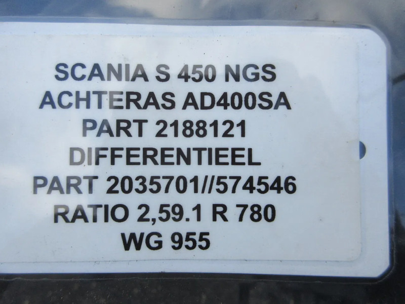 Scania 2188121 // 2035701 // 574546 // AD 400 SA ACHTER SCANIA S 450 EURO 6 NGS - المحور الخلفي - شاحنة: صورة 5 Scania 2188121 // 2035701 // 574546 // AD 400 SA ACHTER SCANIA S 450 EURO 6 NGS - المحور الخلفي - شاحنة: صورة 5