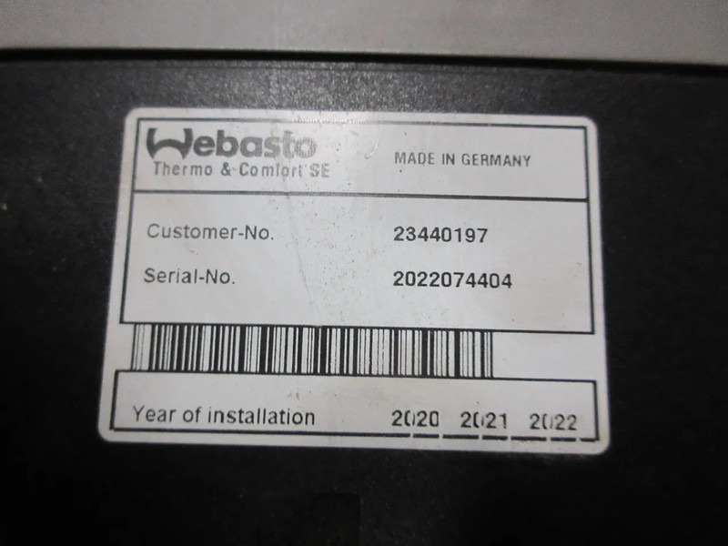 النظام الكهربائي - شاحنة Volvo 9019903 23440197 //STANDKACHEL WEBASTO AIR TOP EVO 2000 EURO 6 FH: صورة 11