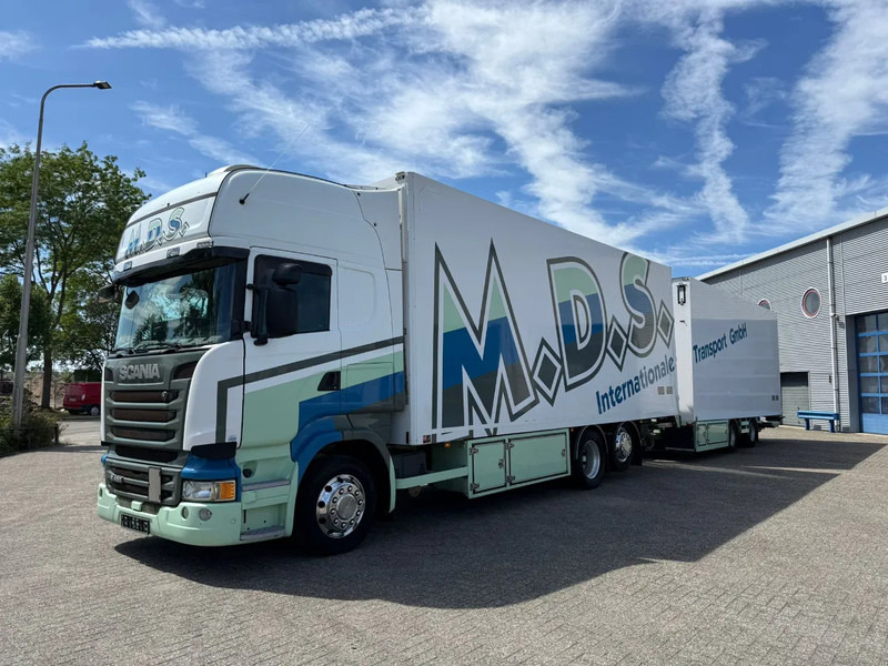 شاحنة الفريزر Scania R450 / RETARDER / ISOLATED GERMAN FLOWER COMBI / THROUGH-LOADING SYSTEM / SMART TACHO / 2XPLATFORM / LIFT+LENKACHSE / LWDS / EUR: صورة 1