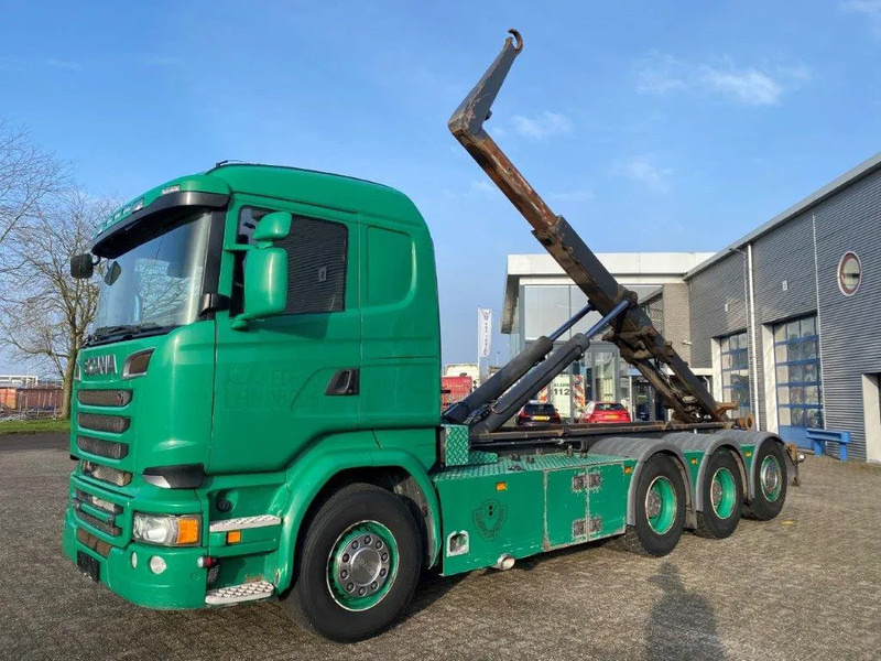 Scania R520 V8 / 8X4 / BIG AXLE / AJK HOOKLIFT 30TON / LIFT+LENKACHSE / NAVI / LEATHER / FULL-AIR / AUTOMATIC / EURO-6 / 2015 - شاحنة ذات خطاف: صورة 1 Scania R520 V8 / 8X4 / BIG AXLE / AJK HOOKLIFT 30TON / LIFT+LENKACHSE / NAVI / LEATHER / FULL-AIR / AUTOMATIC / EURO-6 / 2015 - شاحنة ذات خطاف: صورة 1