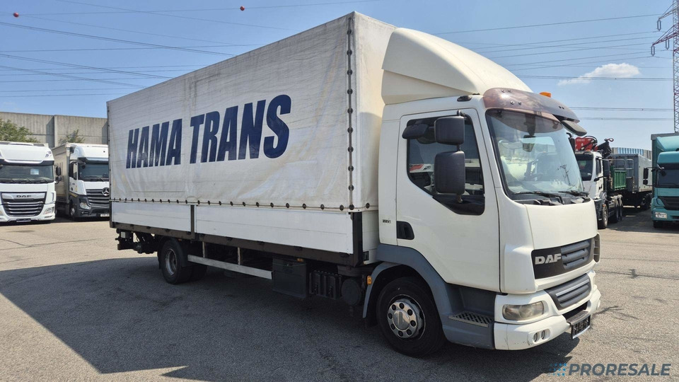 DAF FA LF 45.220 G12 EURO 5/EEV - valník s plachtou + hydraulické čelo BÄR - شاحنة ستارة: صورة 1 DAF FA LF 45.220 G12 EURO 5/EEV - valník s plachtou + hydraulické čelo BÄR - شاحنة ستارة: صورة 1