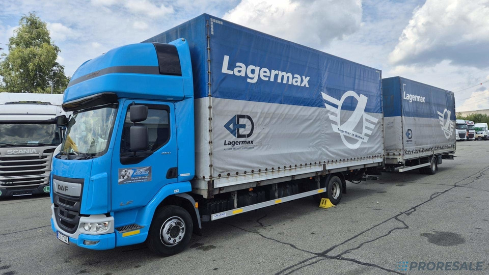 DAF LF 260 FA EURO 6 valník s plachtou + hydraulické čelo - prodejné jen s přívěsem GTS P0471Z - cena je za celou soupravu - شاحنة ستارة: صورة 2 DAF LF 260 FA EURO 6 valník s plachtou + hydraulické čelo - prodejné jen s přívěsem GTS P0471Z - cena je za celou soupravu - شاحنة ستارة: صورة 2