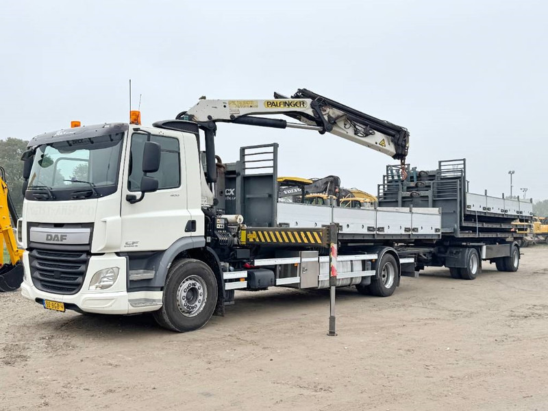 DAF CF400 + 17m Palfinger Crane / kran + Trailer - شاحنة ذات خطاف, شاحنة كرين: صورة 1 DAF CF400 + 17m Palfinger Crane / kran + Trailer - شاحنة ذات خطاف, شاحنة كرين: صورة 1