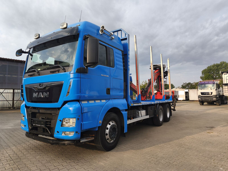 شاحنة قطع الأشجار, شاحنة كرين MAN TGX 26.500 Holz-LKW Euro6 6x4 Holztransporter m Palfinger (16): صورة 1