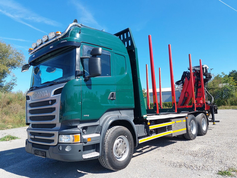 Scania R490 6x4 Euro 6 Kurzholz Palfinger AHK (2) - شاحنة قطع الأشجار, شاحنة كرين: صورة 1 Scania R490 6x4 Euro 6 Kurzholz Palfinger AHK (2) - شاحنة قطع الأشجار, شاحنة كرين: صورة 1