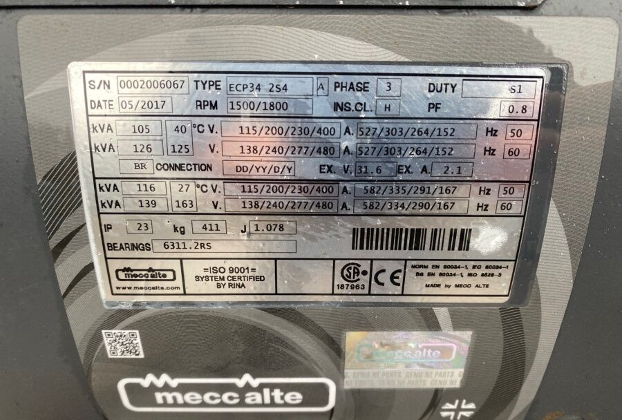 Diversen ECP34 2S4 - Iveco Engine,126kVA,New oils, filters, Mecc Alte ECP34 2S4 - مجموعة المولدات: صورة 4 Diversen ECP34 2S4 - Iveco Engine,126kVA,New oils, filters, Mecc Alte ECP34 2S4 - مجموعة المولدات: صورة 4