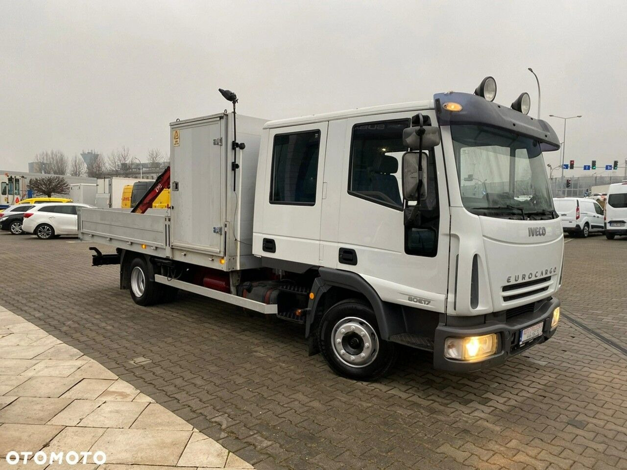 شاحنات مسطحة, شاحنة كرين Iveco Eurocargo ML80E17 / HDS HMF / 1 Owner / Doka: صورة 8
