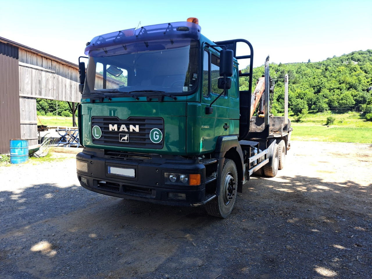 MAN 33.464 6x4 forest truck - Complete Spring - Epsilon E128 + scissors - شاحنة قطع الأشجار: صورة 1 MAN 33.464 6x4 forest truck - Complete Spring - Epsilon E128 + scissors - شاحنة قطع الأشجار: صورة 1