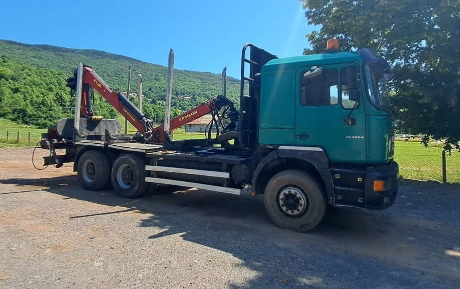 MAN 33.464 6x4 forest truck - Complete Spring - Epsilon E128 + scissors - شاحنة قطع الأشجار: صورة 2 MAN 33.464 6x4 forest truck - Complete Spring - Epsilon E128 + scissors - شاحنة قطع الأشجار: صورة 2