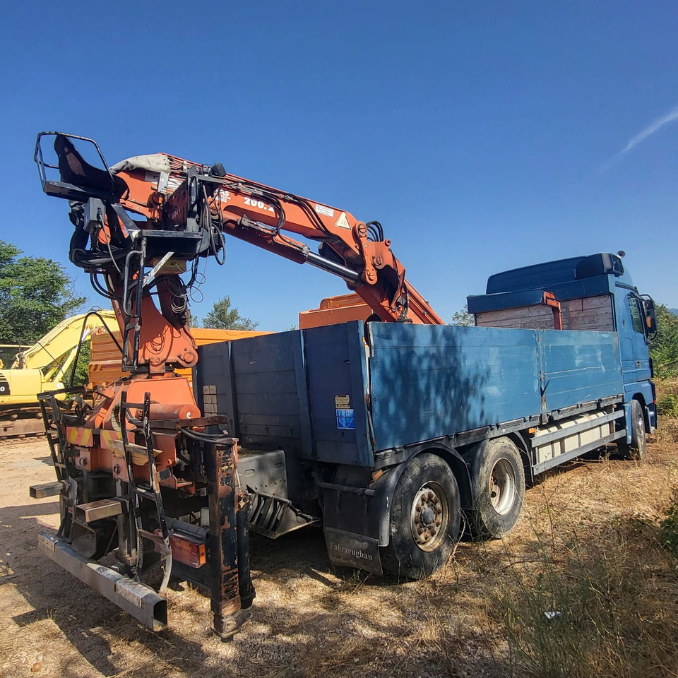 Mercedes-Benz Actros 2546 L 6x2 stake body - crane Atlas 200.2 - شاحنات مسطحة, شاحنة كرين: صورة 3 Mercedes-Benz Actros 2546 L 6x2 stake body - crane Atlas 200.2 - شاحنات مسطحة, شاحنة كرين: صورة 3