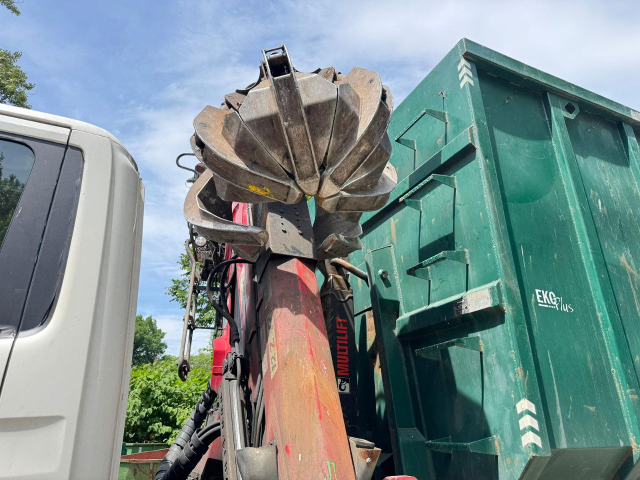 Scania P 410 6x2 penz crane 12Z + abroll multilift + scissors - steering axle - شاحنات الحاويات / جسم علوي قابل للتغيير شاحنة: صورة 2 Scania P 410 6x2 penz crane 12Z + abroll multilift + scissors - steering axle - شاحنات الحاويات / جسم علوي قابل للتغيير شاحنة: صورة 2
