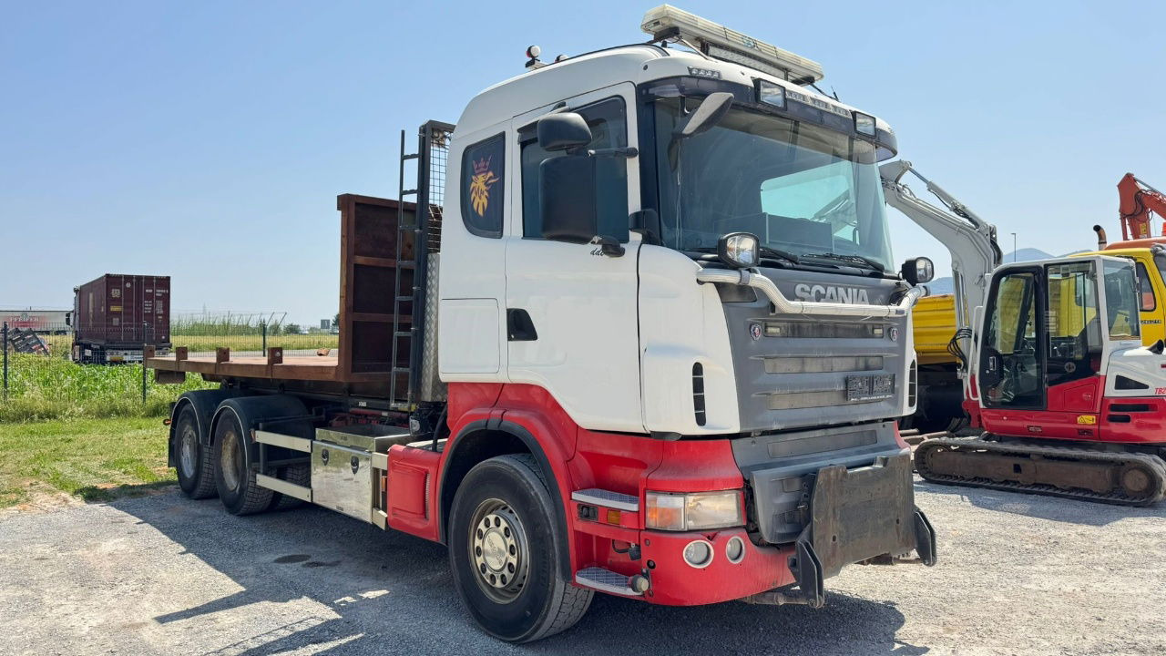 Scania R400 6x2 abroll tipper + plato - شاحنات الحاويات / جسم علوي قابل للتغيير شاحنة: صورة 3 Scania R400 6x2 abroll tipper + plato - شاحنات الحاويات / جسم علوي قابل للتغيير شاحنة: صورة 3