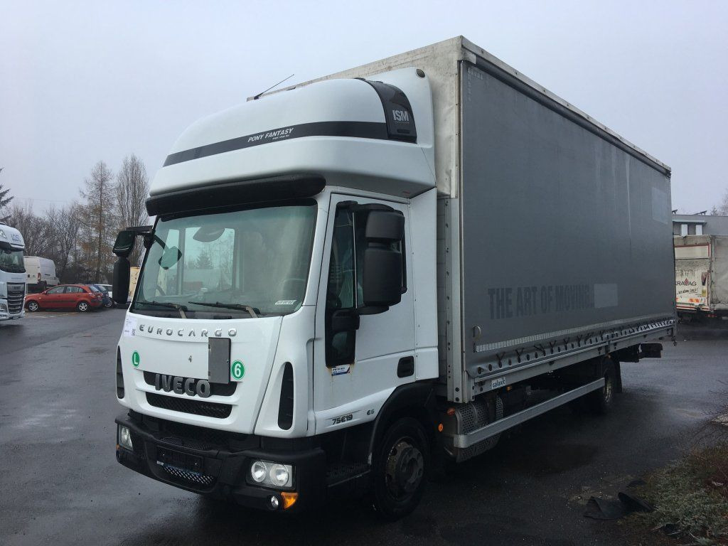 Iveco 75-190 Eurocargo 18 Pal. Dhollandia 1000 kg - شاحنة ستارة جانبية: صورة 2 Iveco 75-190 Eurocargo 18 Pal. Dhollandia 1000 kg - شاحنة ستارة جانبية: صورة 2