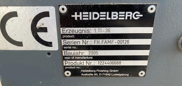 آلة الطي Small Sized Pharmaceutical pocket folding Machine HEIDELBERG STAHLFOLDER Ti 36-6-F-T with STA-30 and additional Kbi-36 crossfold: صورة 8