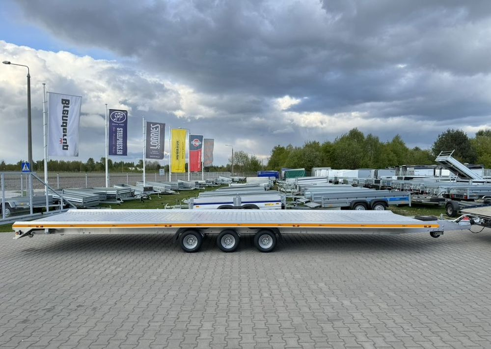 GROMEX Gromex laweta aluminiowa | 850x210cm | DMC 3500kg | platforma na 2 auta | 3 osie AL-KO | OŚWIETLENIE LED - مقطورة شحن نقل السيارات: صورة 2 GROMEX Gromex laweta aluminiowa | 850x210cm | DMC 3500kg | platforma na 2 auta | 3 osie AL-KO | OŚWIETLENIE LED - مقطورة شحن نقل السيارات: صورة 2